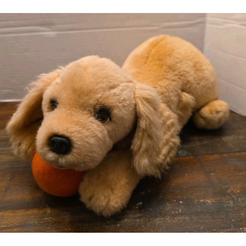 Vintage Avanti Plush Cocker Spaniel Puppy Dog Orange Ball Golden Pup Rare